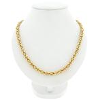 Gouden vierkante koningsschakel ketting; 62 cm | Midas, Handtassen en Accessoires, Kettingen, Ophalen of Verzenden, Gebruikt, Overige kleuren