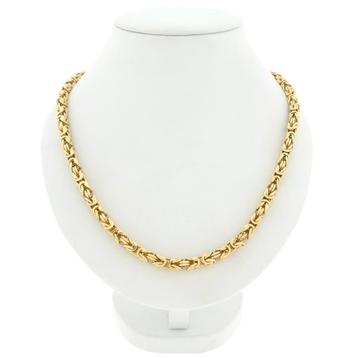 Gouden vierkante koningsschakel ketting; 62 cm | Midas beschikbaar voor biedingen