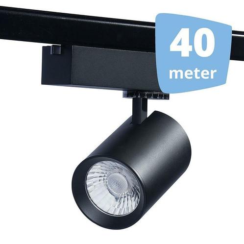 *TIP*  LED RAILVERLICHTING EOS zwart 40 SPOTS + 40M RAILS, Articles professionnels, Aménagement de Bureau & Magasin | Commerce & Inventaire