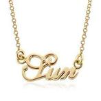 Naamketting goud al vanaf €31,95, Handtassen en Accessoires, Kettingen, Nieuw, Goud, Goud, Ophalen of Verzenden