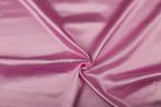 Satijn stof roze - Polyester stof 15m op rol, Verzenden
