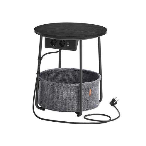 VASAGLE Ronde Salontafel met Opbergmand | Tweede Kansje |..., Huis en Inrichting, Tafels | Salontafels, Minder dan 50 cm, Rond