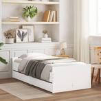 vidaXL Cadre de lit avec tiroirs blanc 75x190 cm, Neuf, Verzenden