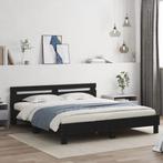 vidaXL Bedframe met hoofdeinde en LED zwart 180x200 cm, Huis en Inrichting, Slaapkamer | Bedden, Verzenden, Nieuw