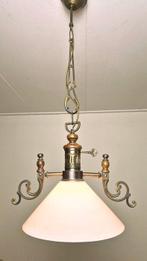 Lamp - Art-Deco Hanglamp - 82 cm - Glas, Hout, Koper, Antiek en Kunst