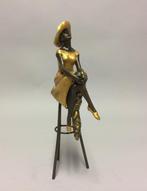 Beeld, Vrouw in de zon - 28 cm - Brons, Antiek en Kunst