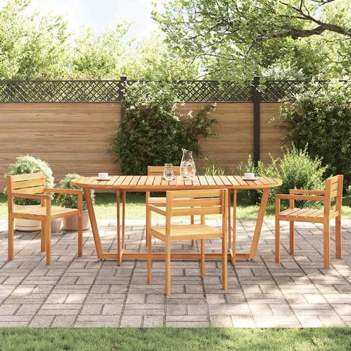 vidaXL Tuintafel ovaal 200x90x75 cm massief acaciahout, Tuin en Terras, Tuintafels, Nieuw, Verzenden
