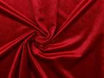 10 meter fluweel stof - Rood - 150cm breed, Verzenden