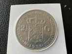 Nederland. Wilhelmina. 2 1/2 Gulden 1933 grofhaar (Zonder