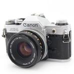Canon AE-1 zilver + FD 50mm F/1.8 S.C. | Tweedehands, Verzenden