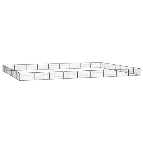 vidaXL Hondenkennel 32 panelen 100x50 cm gepoedercoat staal, Dieren en Toebehoren, Hondenbenches, Nieuw, Verzenden