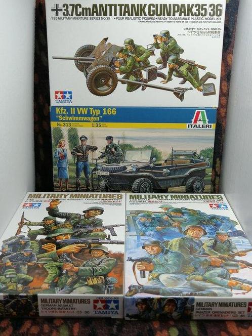 Tamiya + Italeri - Jouet Lotto Germania 1939/45 con 5 kit, Kinderen en Baby's, Speelgoed | Overig