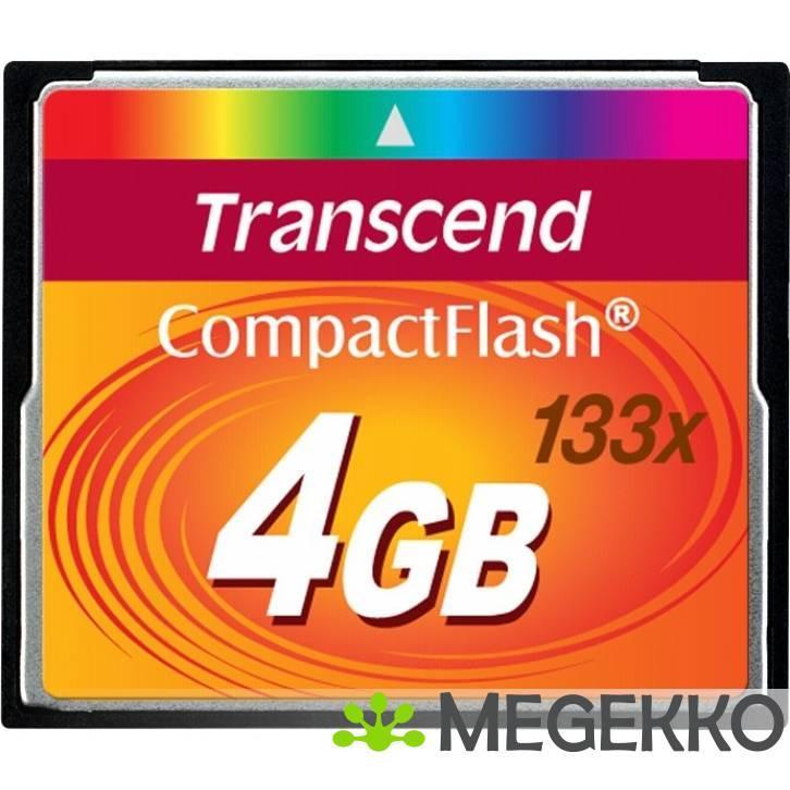 Transcend Compact Flash 4GB 133x, Computers en Software, Overige Computers en Software, Nieuw, Verzenden