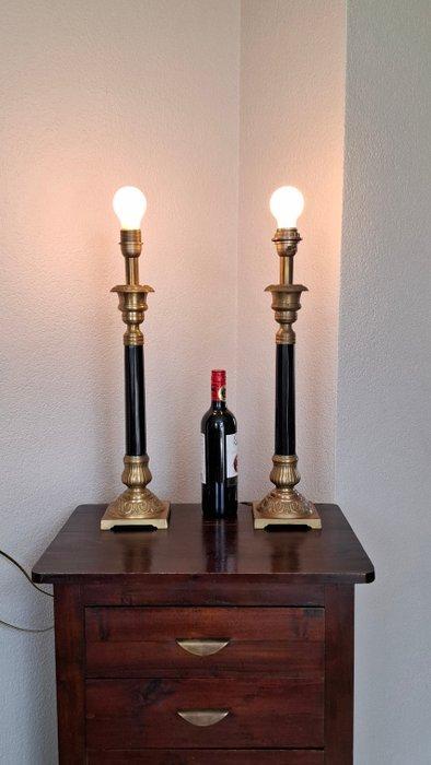 Tafellamp (2) - Koper, Messing, Metaal - SET CHIQUE LAMPEN., Antiek en Kunst, Curiosa en Brocante