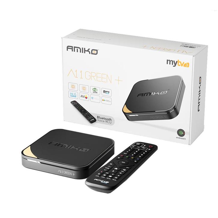 Retour product: Amiko A11 Green Plus IPTV Set Top Box, Telecommunicatie, Zenders en Ontvangers, Nieuw, Ophalen of Verzenden