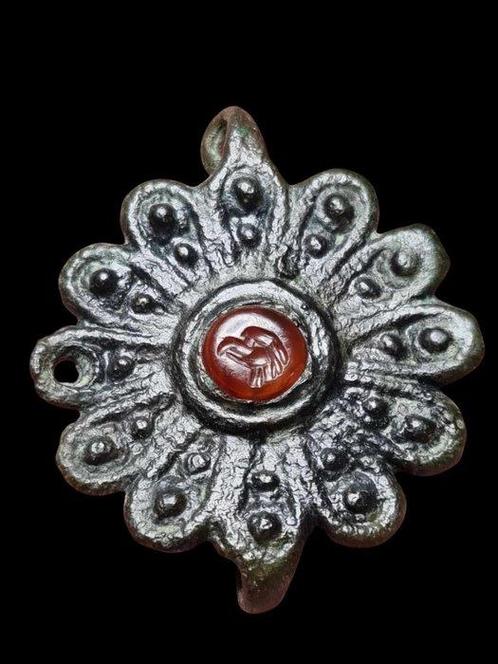 Oud-Romeins Extreem Rare Intaglio Carnelian (Eagle) Sieraden, Handtassen en Accessoires, Antieke sieraden