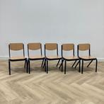 complete school set van Marko 5 stoelen , blauw - beuken, Gebruikt, Hout, Eén