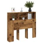 vidaXL Hoofdbordkast 120x19x103,5 cm bewerkt hout oud, Huis en Inrichting, Verzenden, Nieuw