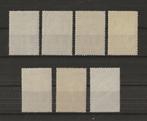 Belgique 1933 - Croix de Lorraine - OBP/COB 377/83, Gestempeld