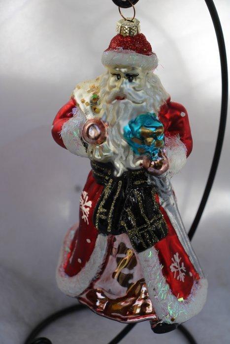 Italië: kerstman. kerstornament, glas, 2 stuks - Kerstballen, Diversen, Kerst