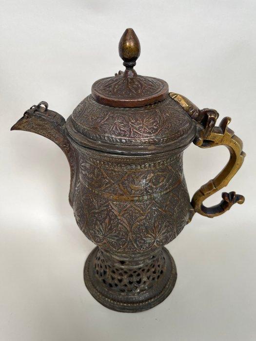 Kashmiri waterkan theepot samovar - Koper, Tin - India - 19e, Antiek en Kunst, Kunst | Niet-Westerse kunst