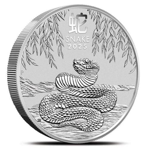 Australië. 2025 5 oz $8 AUD Australian Silver Lunar Year of, Postzegels en Munten, Edelmetalen en Baren