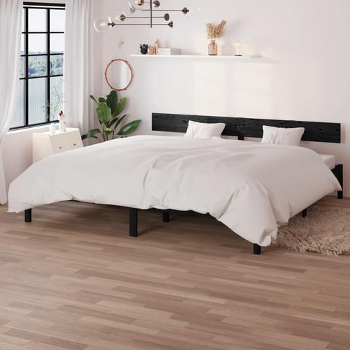 vidaXL Bedframe massief grenenhout zwart 180x200 cm, Huis en Inrichting, Slaapkamer | Bedden, Nieuw, Verzenden