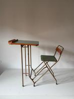 Bureau - Hout - Opvouwbaar schoolbureau, Antiek en Kunst