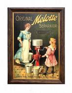Very Rare Original Antique Mélotte Milk Separator Tin Sign