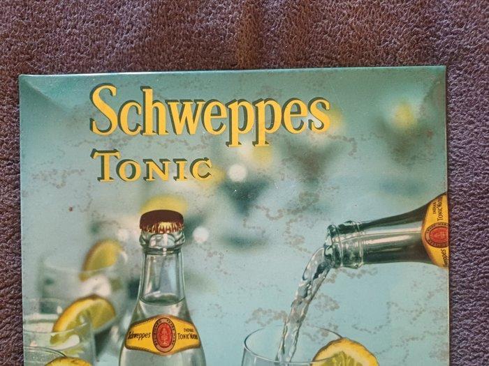 Schweppes Tonic - Reclamebord - Metaal, Antiek en Kunst, Antiek | Wandborden en Tegels