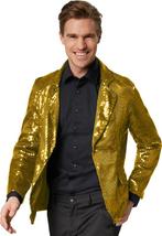 2dekans | dressforfun - Paillettenjas heren goud XL -, Ophalen of Verzenden, Nieuw