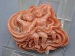 Sculpture, Two putti - 3.5 cm - Corail méditerranéen, Antiek en Kunst