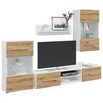 vidaXL 5-delige Tv-meubels met LED bewerkt hout artisanaal, Maison & Meubles, Verzenden