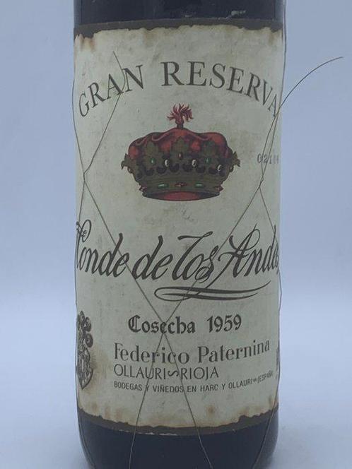 1959 Federico Paternina, Conde de los Andes - Rioja Gran, Verzamelen, Wijnen