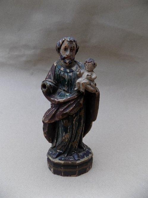 Sint Antonius Van Padua met Pelgrimshoed - Antiek - Hout -, Antiek en Kunst, Kunst | Niet-Westerse kunst
