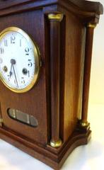 Tafelklok - Junghans - Art Deco Hout, Messing, Glas -, Antiquités & Art, Antiquités | Horloges