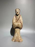 Oud Chinees, Terracotta Geschilderde keramische figuren -