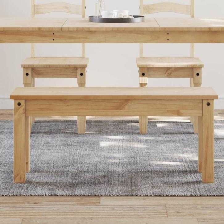vidaXL Eetkamerbank Panama 105x30x45 cm massief grenenhout, Huis en Inrichting, Stoelen, Nieuw, Verzenden