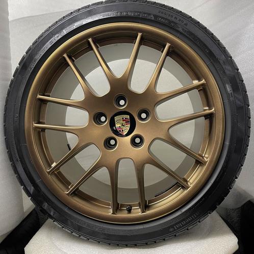 Porsche Panamera (970) 20 RS Spyder Goud  met winterbanden, Auto-onderdelen, Banden en Velgen, 20 inch, Winterbanden, 285 mm, Personenwagen