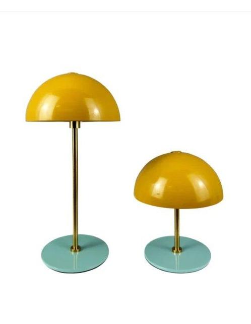 Dyberg Larsen - Tafellamp (2) - Langs Led - geel en, Antiek en Kunst, Antiek | Verlichting