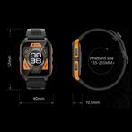P73 Smartwatch - Siliconen Bandje - 1.9 Militaire  Sport, Verzenden