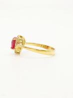 Zonder Minimumprijs - Ring - 14 karaat Geel goud Robijn -, Handtassen en Accessoires, Ringen, Nieuw