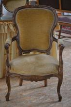 Fauteuil - Bois, Velours, Antiquités & Art