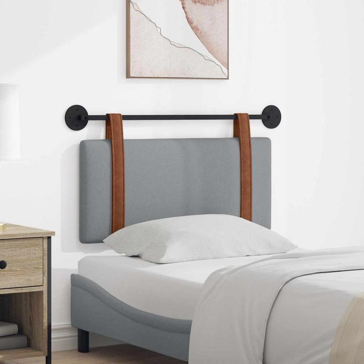 vidaXL Hangend hoofdbord Lichtgrijs Antiek PU, Huis en Inrichting, Slaapkamer | Bedden, Nieuw, Verzenden