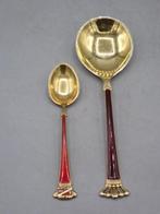 Egon Lauridsen - Lepel (2) - Vermeille, emaille, Antiek en Kunst