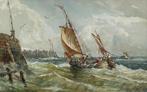 Edward A. Swan (XlX-XX) - Sailing vessel entering harbour in, Antiek en Kunst, Kunst | Schilderijen | Klassiek