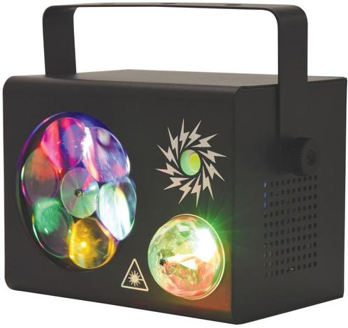 QTX Gobo Fireflash 4-in-1 LED & Laser Effect, Muziek en Instrumenten, Licht en Laser