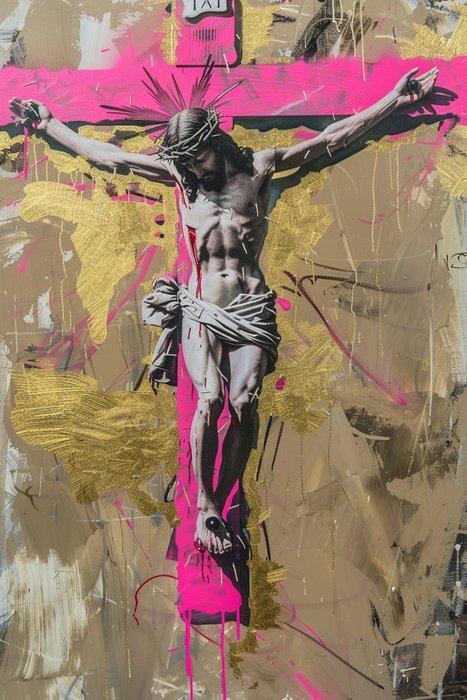 Dine Chanima (XX-XXI) - (XXL) Giant Spray Cross Of Hope, Antiek en Kunst, Kunst | Designobjecten