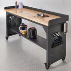 Datona Werkbank PRO met bamboe werkblad en legbord, Doe-het-zelf en Bouw, Ophalen of Verzenden, Nieuw