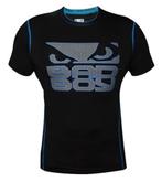Bad Boy Carbon Rash Guard S/S Neo Blue, Kleding | Heren, Vechtsport, Bad Boy, Verzenden, Blauw